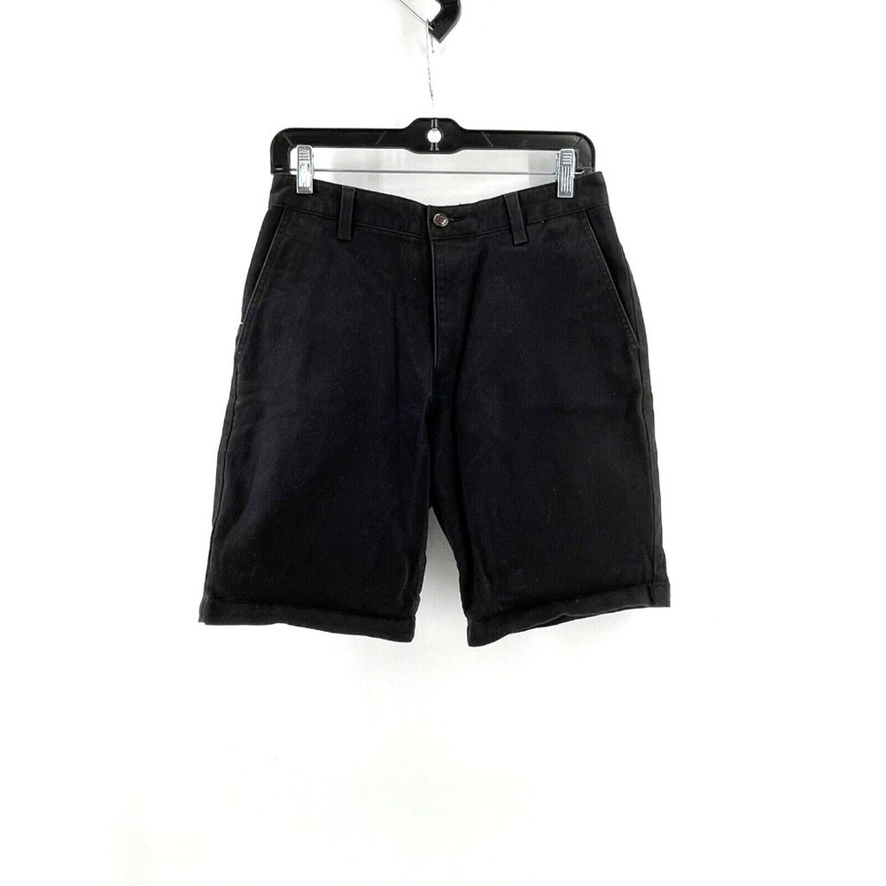 Levi's Dockers Men's Cotton Stretch Black Flat Front Chino Khaki Shorts Size 28